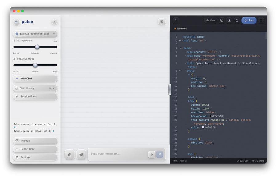 Pulse — Private AI Coding Workspace